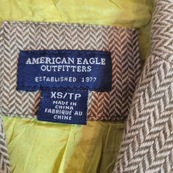 American Eagle Outfitters Twill Short Blazer (Size XS) - Picture 4 of 4